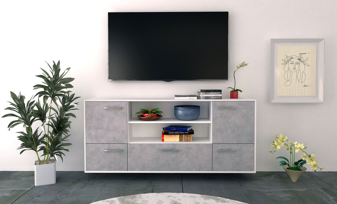 Sideboard Sterling Heights, Beton Front (180x79x35cm) - Dekati GmbH