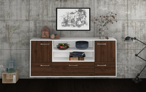 Sideboard Sterling Heights, Walnuss Front (180x79x35cm) - Dekati GmbH