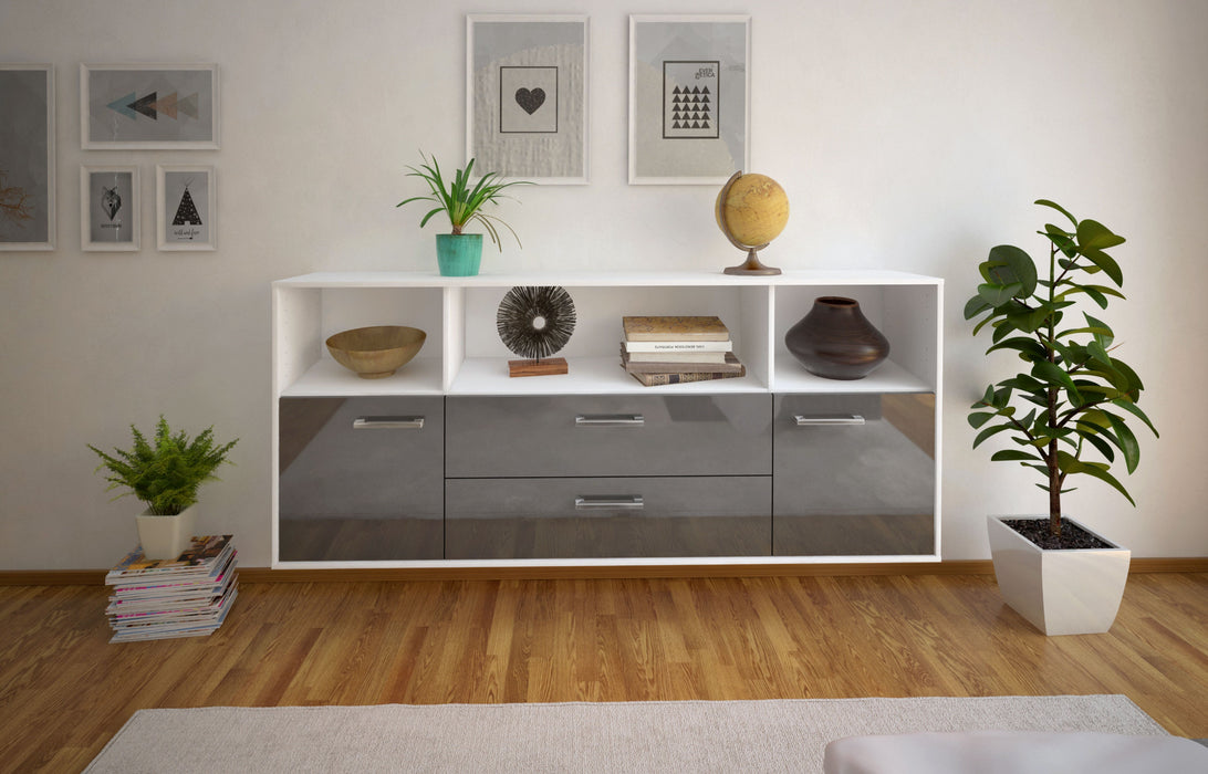 Sideboard Hartford, Grau Front (180x79x35cm) - Dekati GmbH