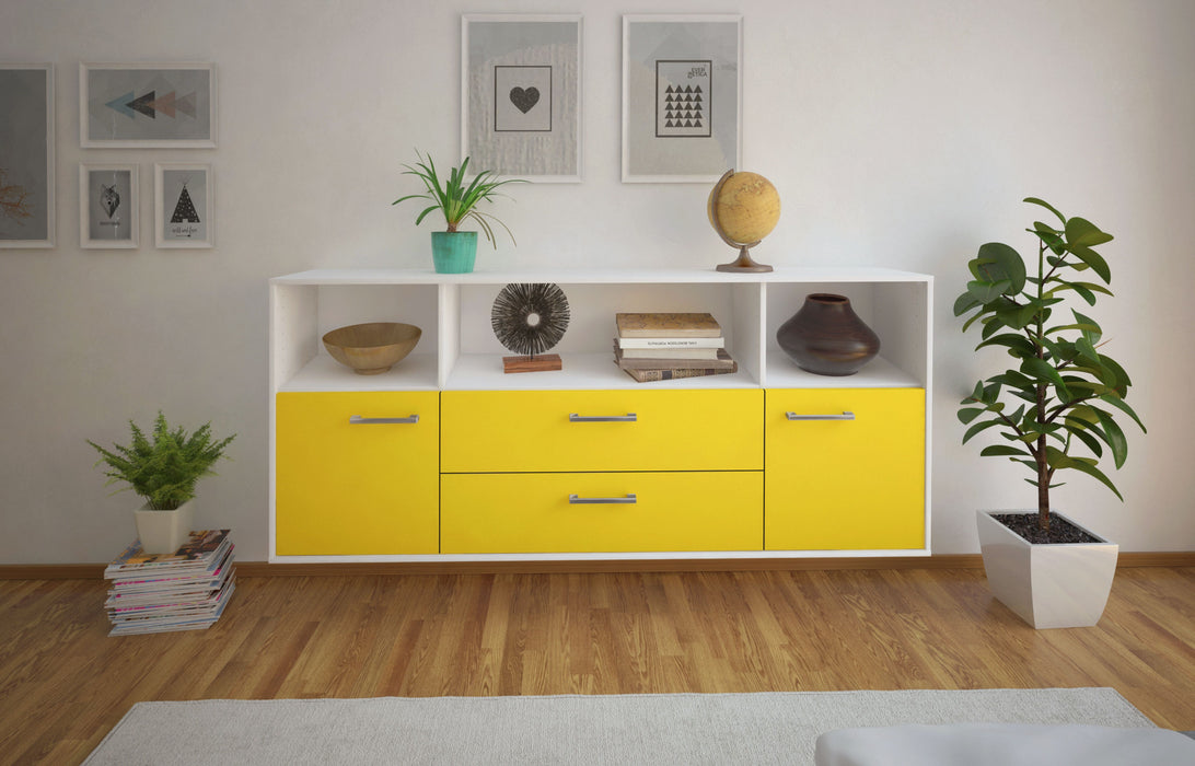 Sideboard Hartford, Gelb Front (180x79x35cm) - Dekati GmbH