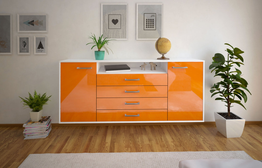 Sideboard New Haven, Orange Front (180x79x35cm) - Dekati GmbH