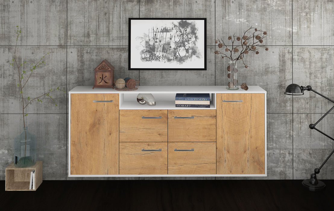 Sideboard Carrollton, Eiche Front (180x79x35cm) - Dekati GmbH