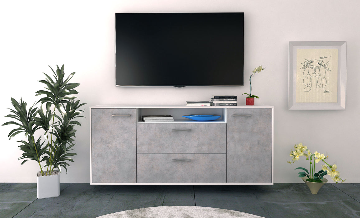 Sideboard Thousand Oaks, Beton Front (180x79x35cm) - Dekati GmbH