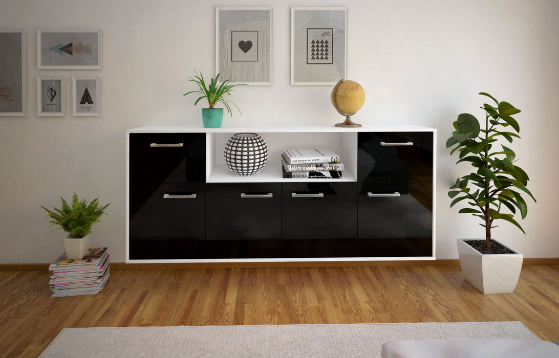 Sideboard West Valley City, Schwarz Front (180x79x35cm) - Dekati GmbH