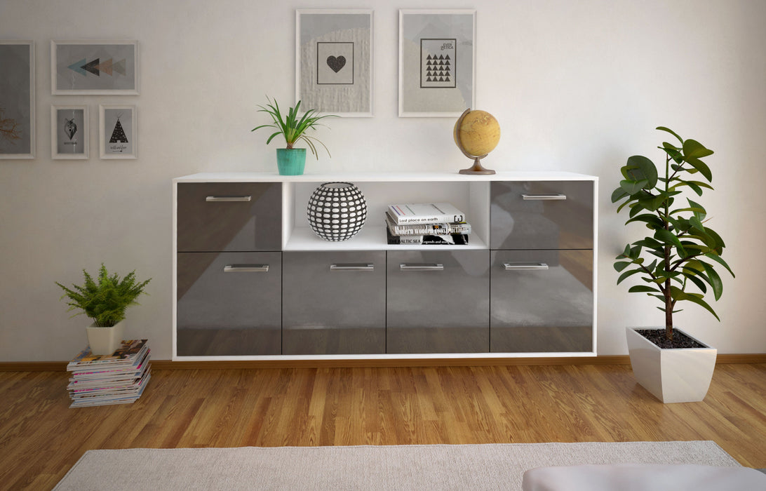 Sideboard West Valley City, Grau Front (180x79x35cm) - Dekati GmbH