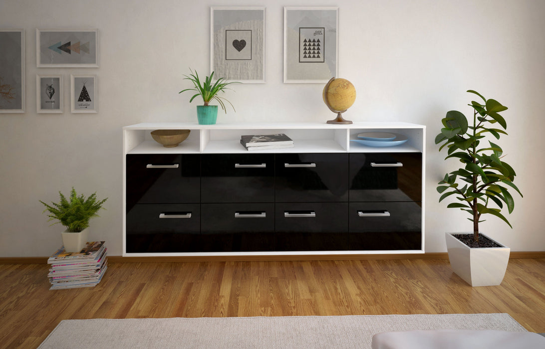 Sideboard Concord, Schwarz Front (180x79x35cm) - Dekati GmbH