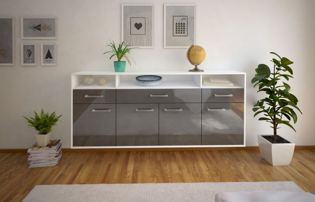 Sideboard Simi Valley, Grau Front (180x79x35cm) - Dekati GmbH