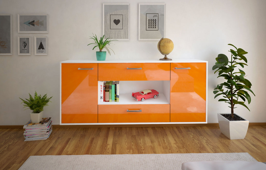 Sideboard Denton, Orange Front (180x79x35cm) - Dekati GmbH