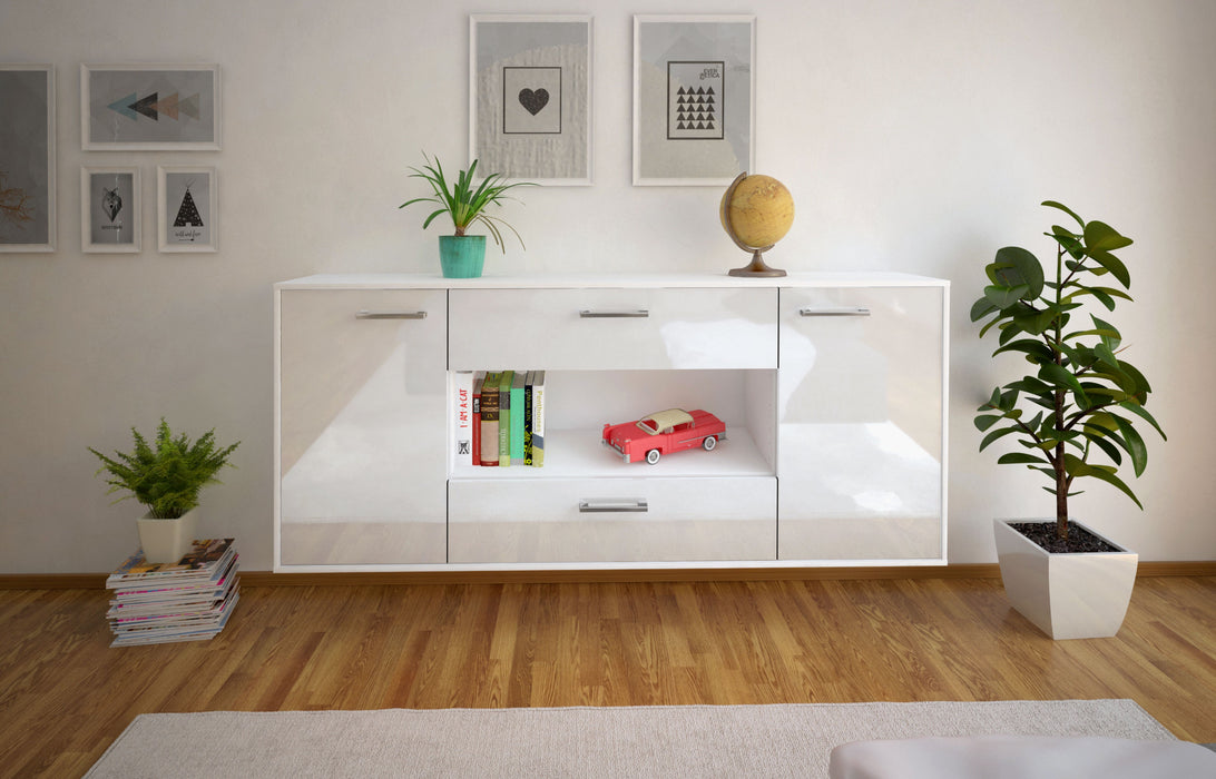 Sideboard Denton, Weiß Front (180x79x35cm) - Dekati GmbH