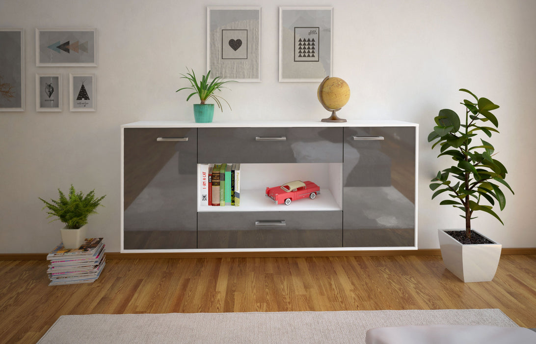 Sideboard Denton, Grau Front (180x79x35cm) - Dekati GmbH