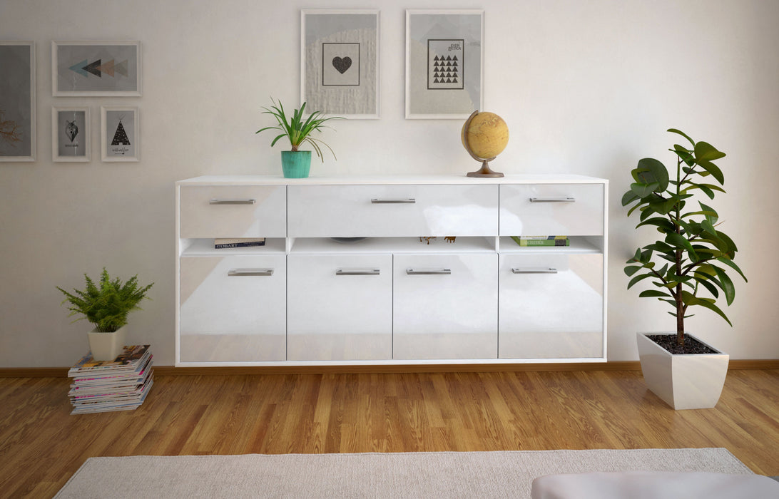 Sideboard Gainesville, Weiß Front (180x79x35cm) - Dekati GmbH