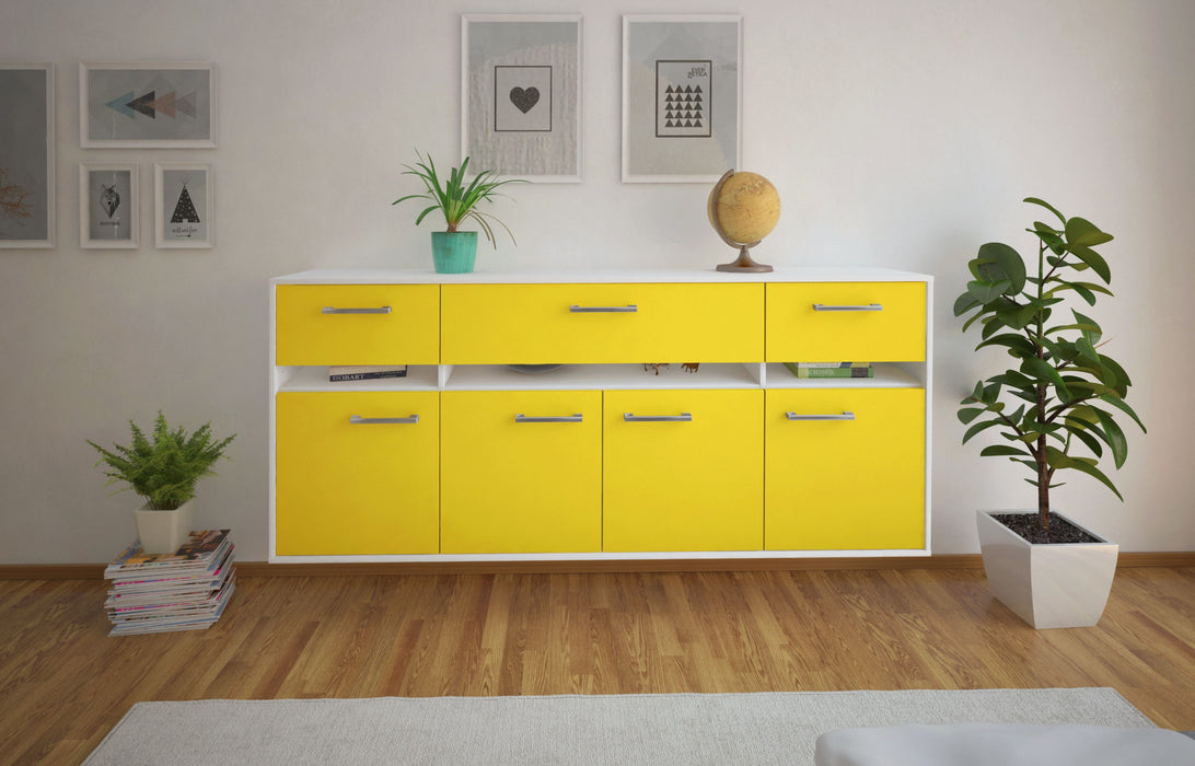 Sideboard Gainesville, Gelb Front (180x79x35cm) - Dekati GmbH