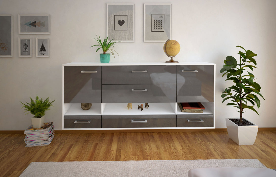 Sideboard Lafayette, Grau Front (180x79x35cm) - Dekati GmbH