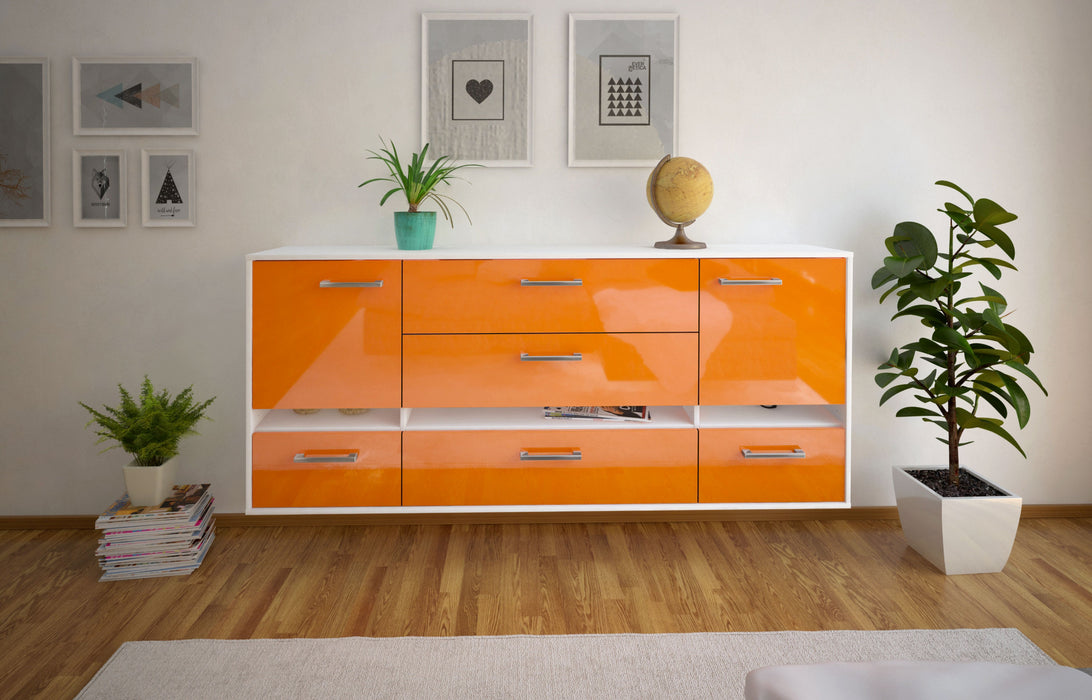 Sideboard Athens, Orange Front (180x79x35cm) - Dekati GmbH