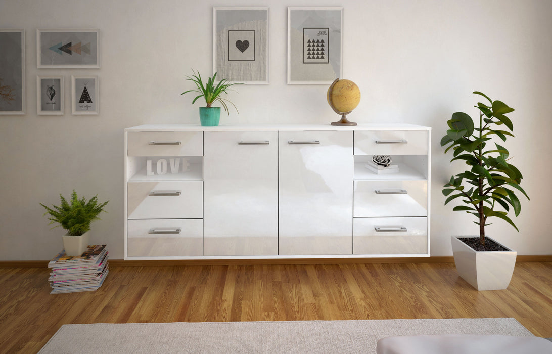 Sideboard Thornton, Weiß Front (180x79x35cm) - Dekati GmbH