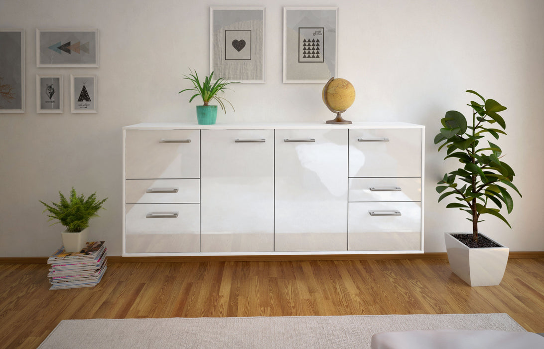 Sideboard Beaumont, Weiß Front (180x79x35cm) - Dekati GmbH