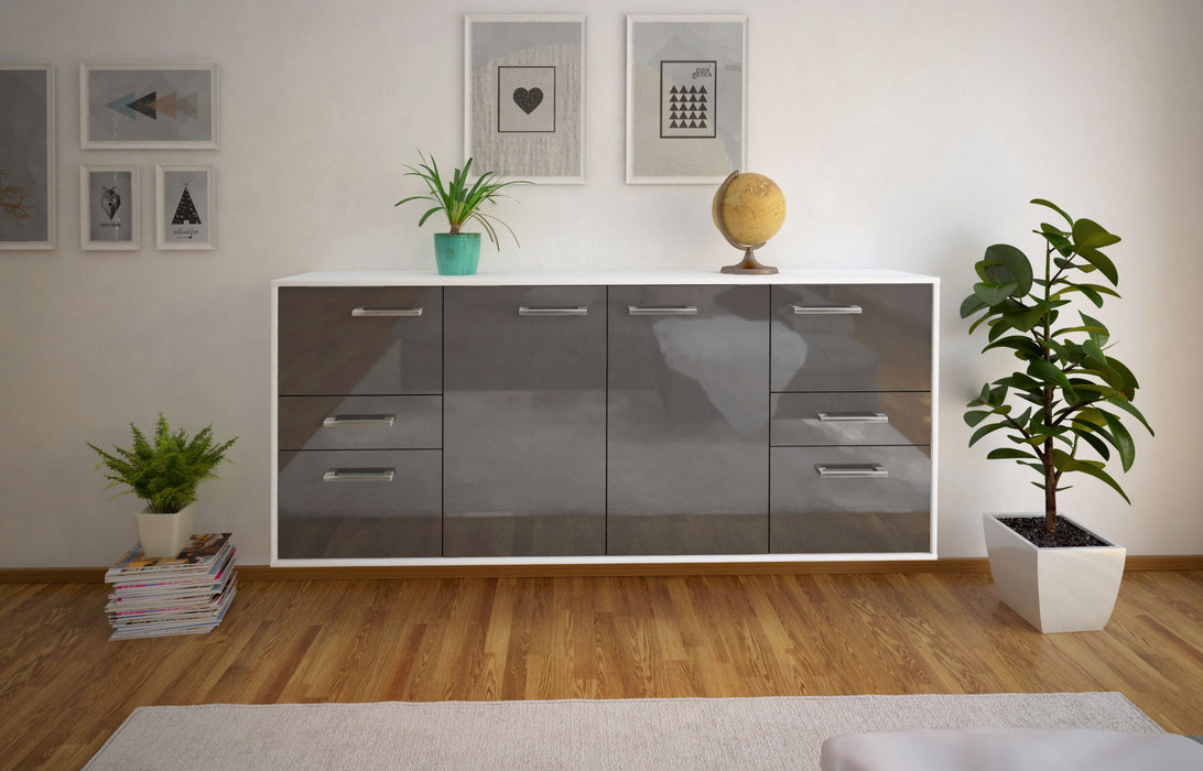 Sideboard Beaumont, Grau Front (180x79x35cm) - Dekati GmbH