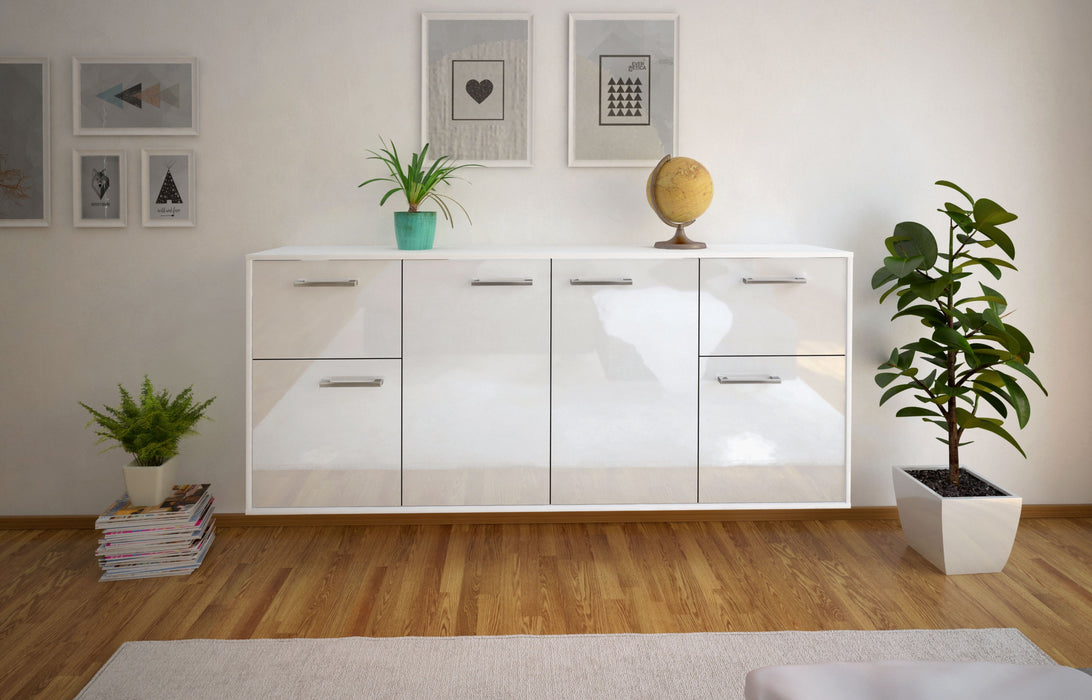 Sideboard Costa Mesa, Weiß Front (180x79x35cm) - Dekati GmbH