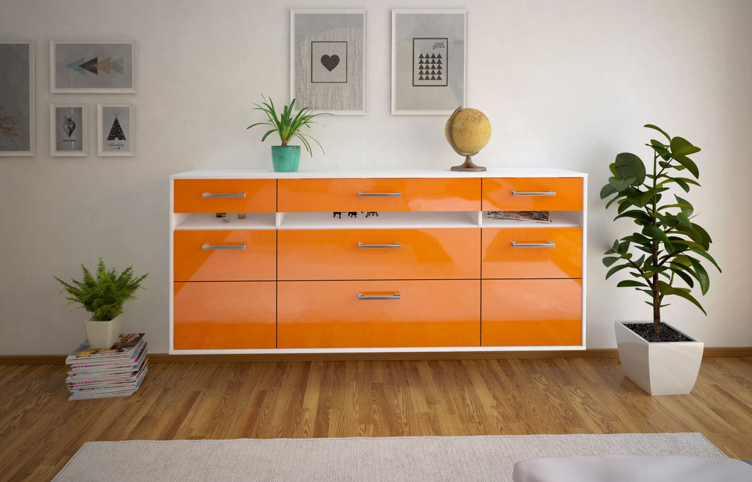 Sideboard Manchester, Orange Front (180x79x35cm) - Dekati GmbH