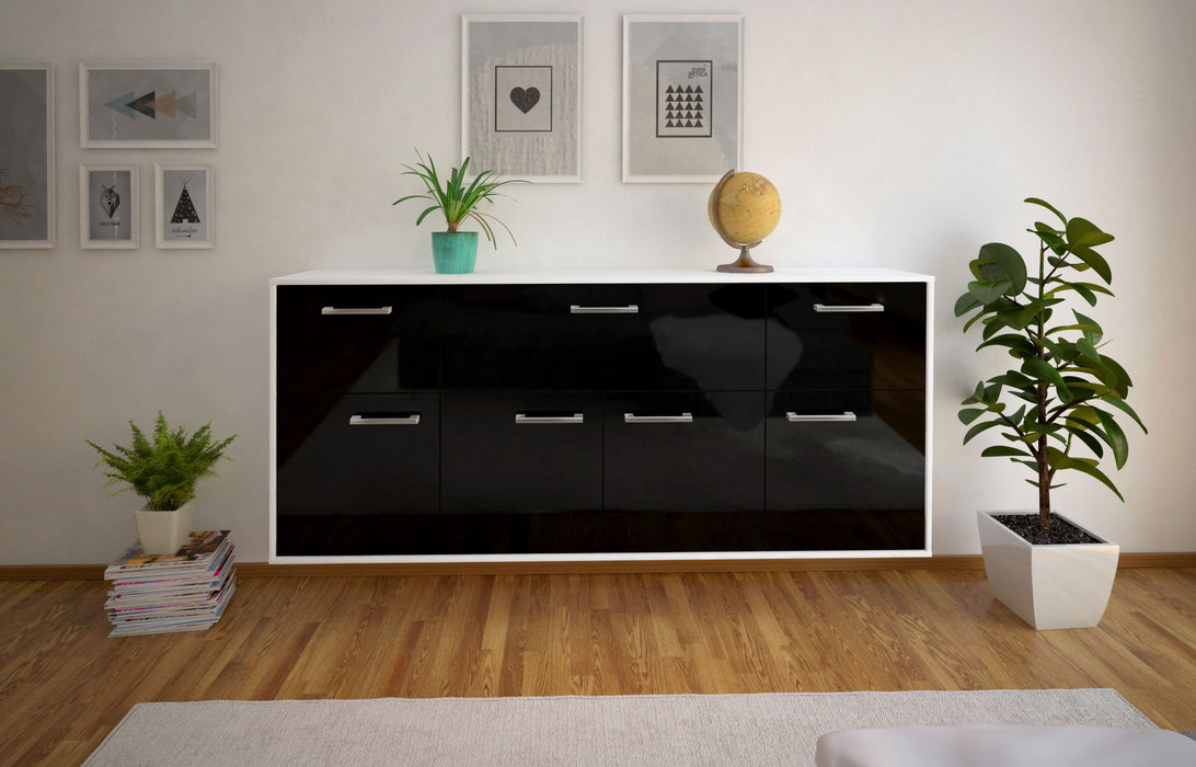 Sideboard Roseville, Schwarz Front (180x79x35cm) - Dekati GmbH