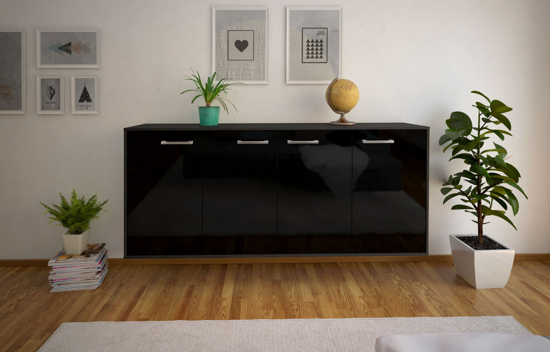 Sideboard Lakewood, Schwarz Front (180x79x35cm) - Stil.Zeit Möbel GmbH