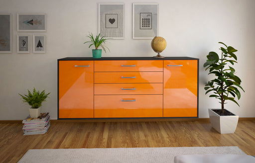 Sideboard Alexandria, Orange Front (180x79x35cm) - Stil.Zeit Möbel GmbH