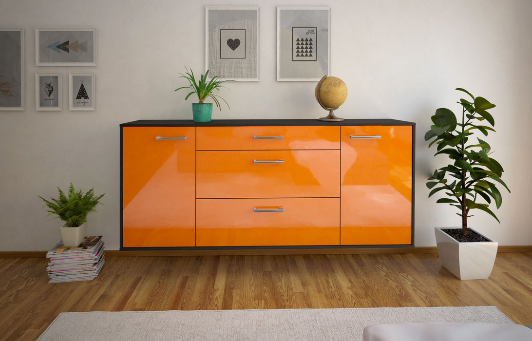 Sideboard Syracuse, Orange Front (180x79x35cm) - Stil.Zeit Möbel GmbH