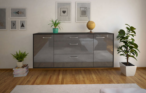 Sideboard Syracuse, Grau Front (180x79x35cm) - Stil.Zeit Möbel GmbH