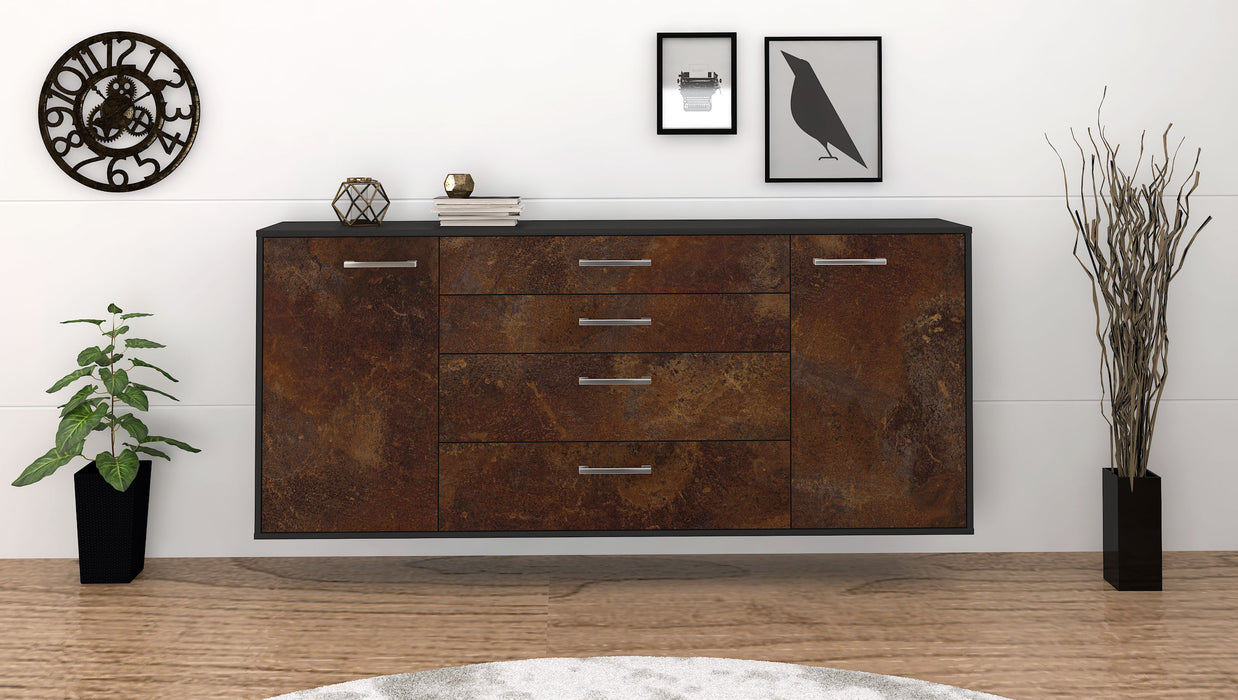 Sideboard Bridgeport, Rost Front (180x79x35cm) - Stil.Zeit Möbel GmbH