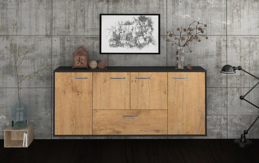 Sideboard Escondido, Eiche Front (180x79x35cm) - Stil.Zeit Möbel GmbH