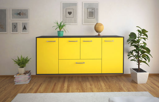 Sideboard Escondido, Gelb Front (180x79x35cm) - Stil.Zeit Möbel GmbH