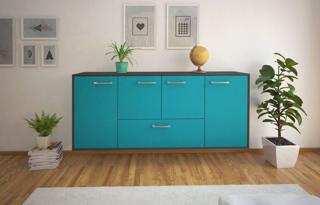 Sideboard Escondido, Tuerkis Front (180x79x35cm) - Stil.Zeit Möbel GmbH