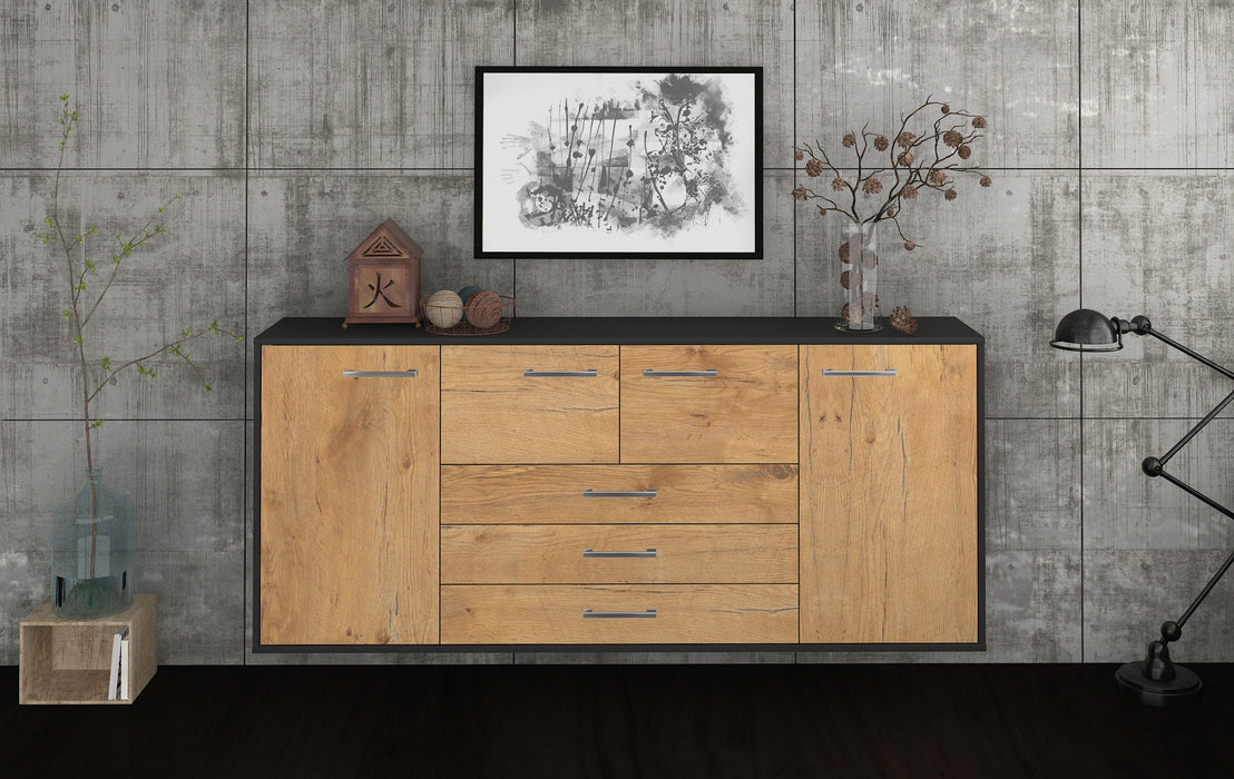 Sideboard Metairie, Eiche Front (180x79x35cm) - Stil.Zeit Möbel GmbH