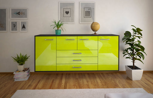 Sideboard Metairie, Gruen Front (180x79x35cm) - Stil.Zeit Möbel GmbH