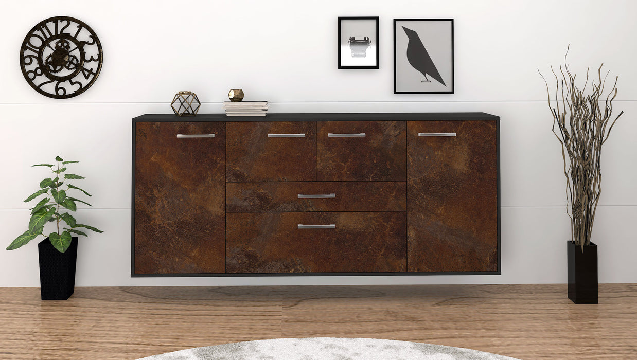 Sideboard Orange, Rost Front (180x79x35cm) - Stil.Zeit Möbel GmbH