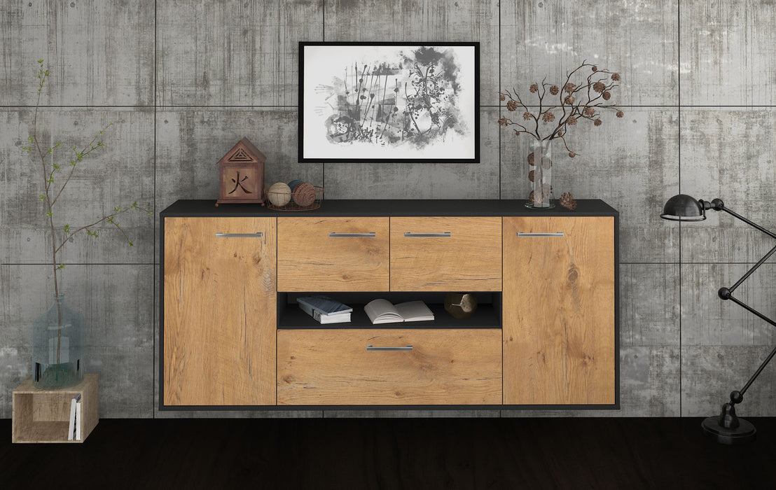 Sideboard Warren, Eiche Front (180x79x35cm) - Stil.Zeit Möbel GmbH