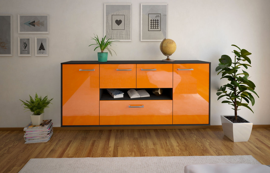 Sideboard Warren, Orange Front (180x79x35cm) - Stil.Zeit Möbel GmbH