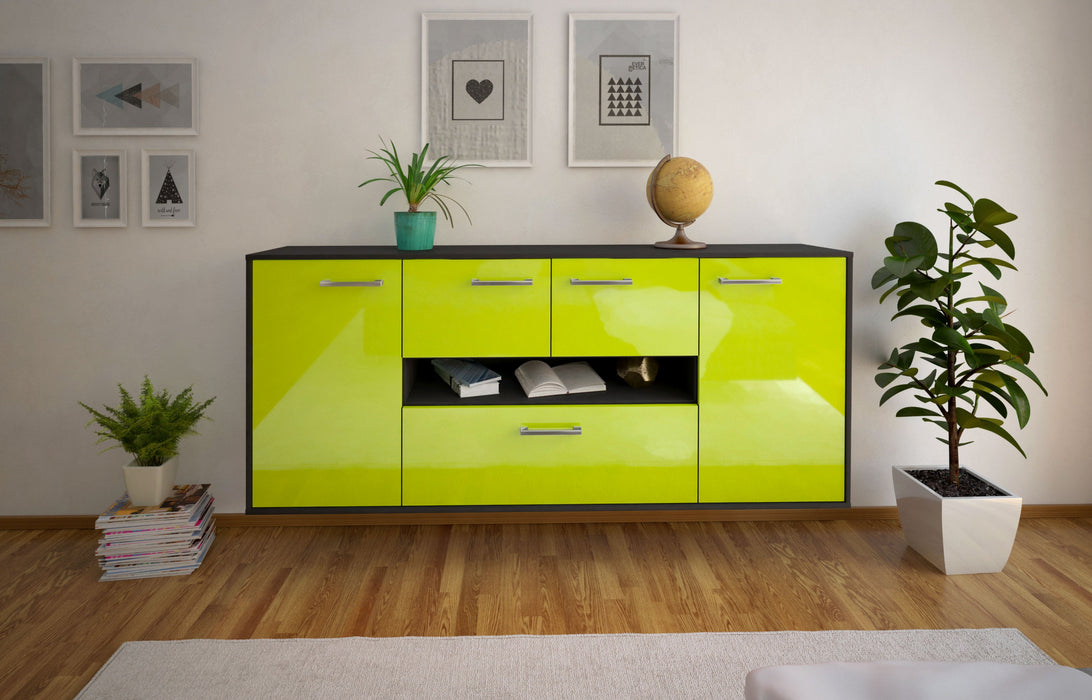 Sideboard Warren, Gruen Front (180x79x35cm) - Stil.Zeit Möbel GmbH