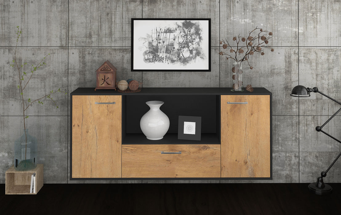 Sideboard Fort Collins, Eiche Front (180x79x35cm) - Stil.Zeit Möbel GmbH