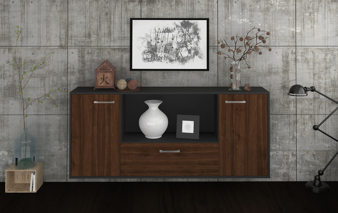 Sideboard Fort Collins, Walnuss Front (180x79x35cm) - Stil.Zeit Möbel GmbH