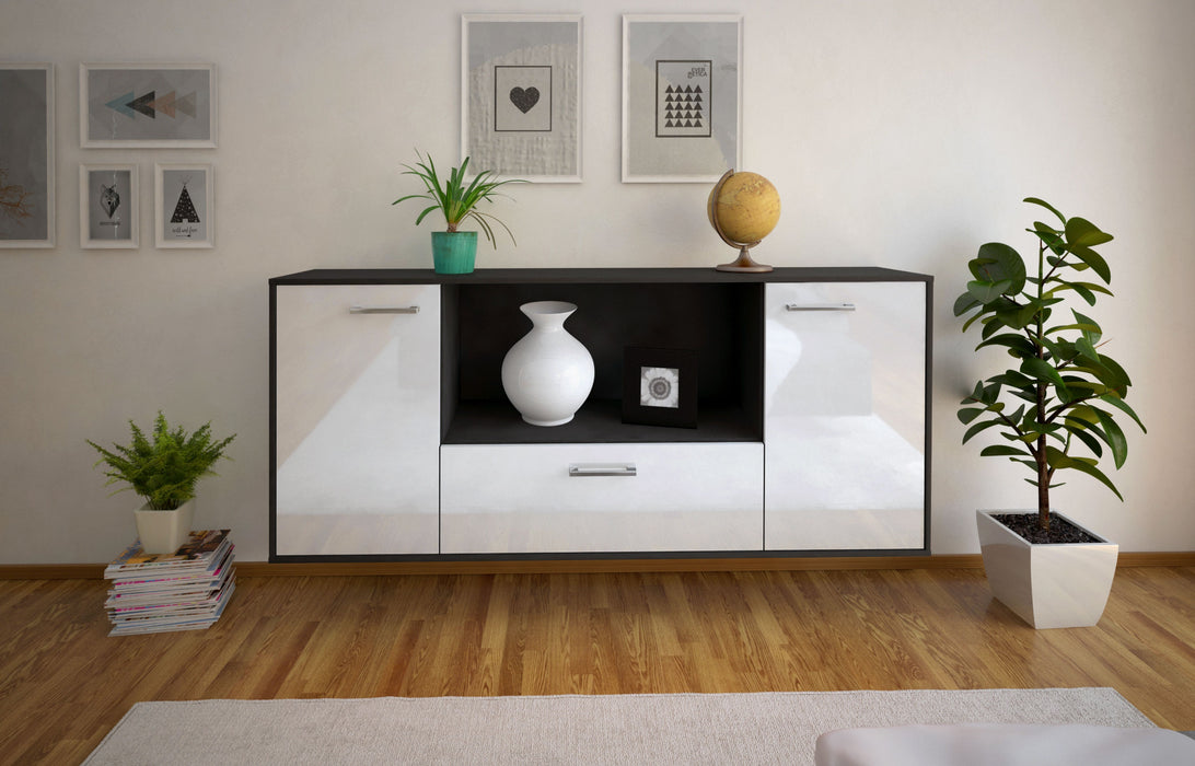 Sideboard Fort Collins, Weiß Front (180x79x35cm) - Stil.Zeit Möbel GmbH