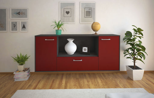 Sideboard Fort Collins, Bordeaux Front (180x79x35cm) - Stil.Zeit Möbel GmbH