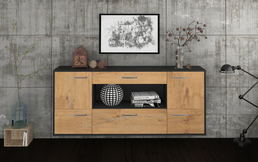 Sideboard East Los Angeles, Eiche Front (180x79x35cm) - Stil.Zeit Möbel GmbH