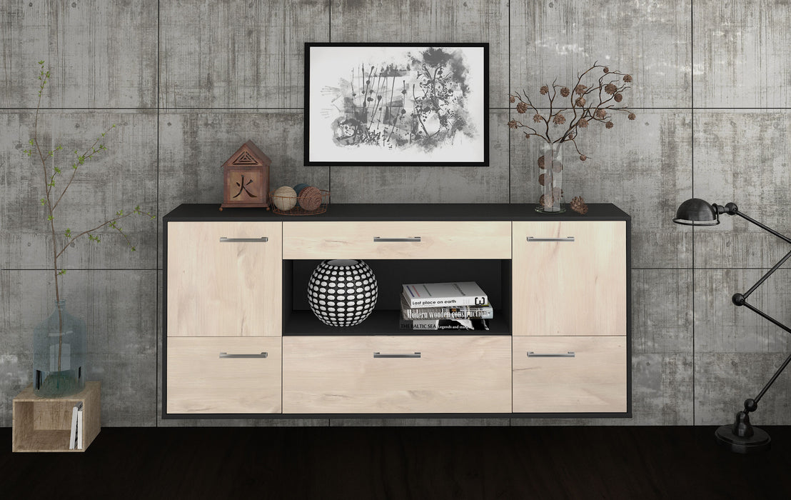 Sideboard East Los Angeles, Zeder Front (180x79x35cm) - Stil.Zeit Möbel GmbH