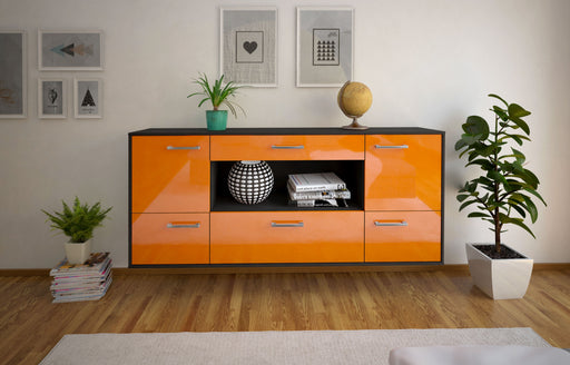 Sideboard East Los Angeles, Orange Front (180x79x35cm) - Stil.Zeit Möbel GmbH