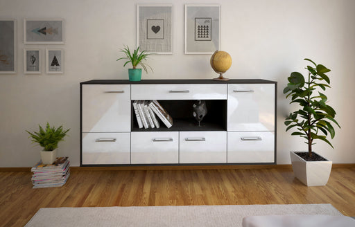 Sideboard Fullerton, Weiß Front (180x79x35cm) - Stil.Zeit Möbel GmbH