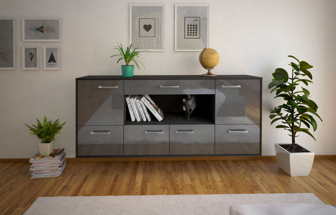 Sideboard Fullerton, Grau Front (180x79x35cm) - Stil.Zeit Möbel GmbH