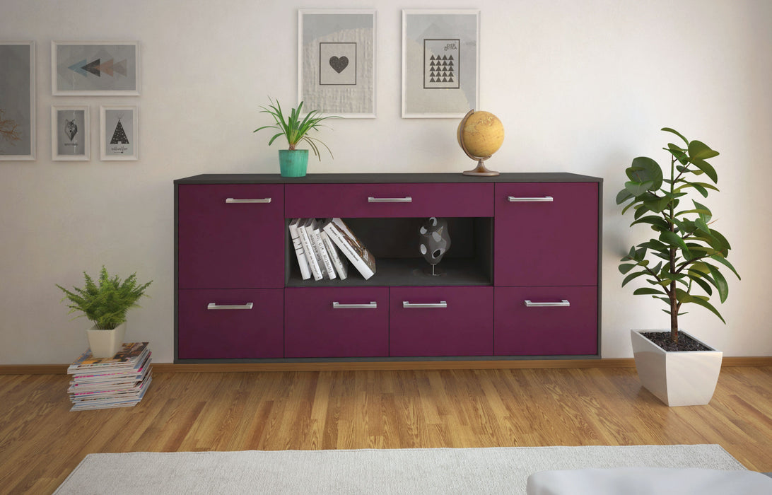 Sideboard Fullerton, Lila Front (180x79x35cm) - Stil.Zeit Möbel GmbH