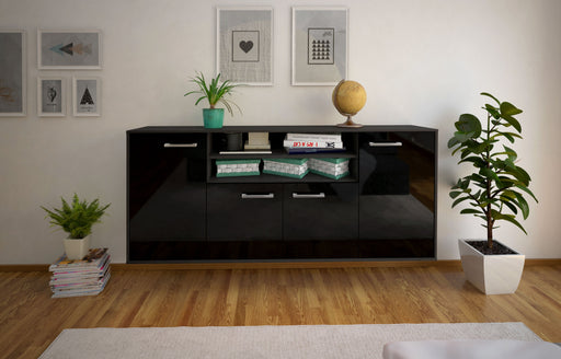 Sideboard Mesquite, Schwarz Front (180x79x35cm) - Stil.Zeit Möbel GmbH