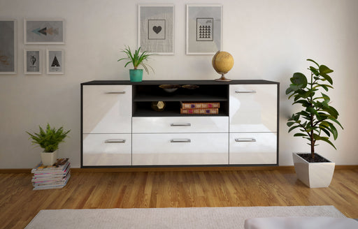 Sideboard Elk Grove, Weiß Front (180x79x35cm) - Stil.Zeit Möbel GmbH